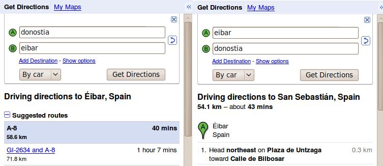 Eibar-Donostia / Donostia-Eibar