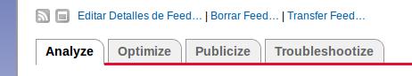 Feedburner 2 menua