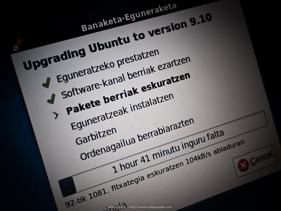 ubuntu eguneratzen
