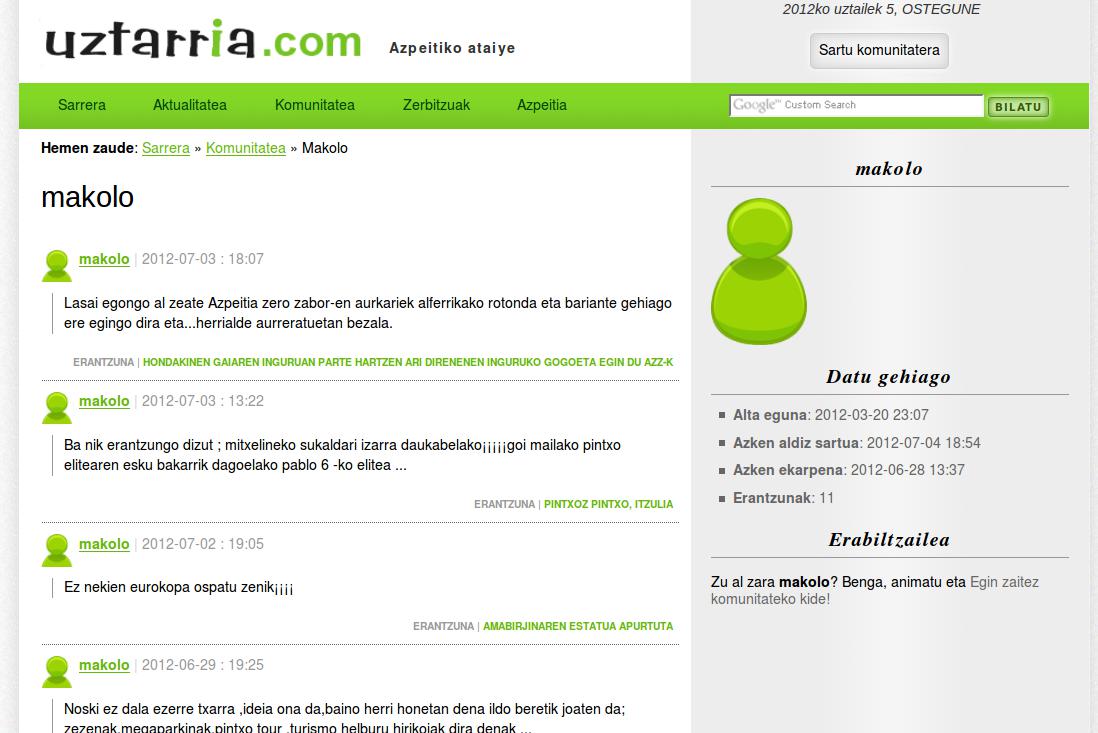 Perfila Uztarrian