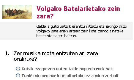 Volgako Batelarien galdetegia Facebooken