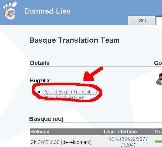 GNOME lokalizazio akatsen berri eman