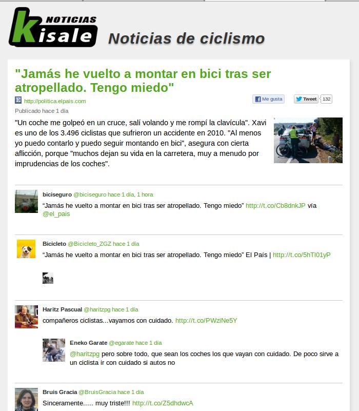 Kisale Noticias, albiste bat