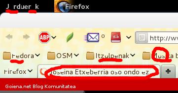 GNOME Shell Fedoran akatsa