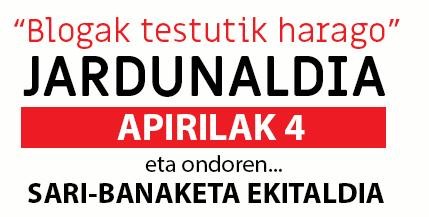 "Blogak testutik harago" jardunaldia Bilbon apirilaren 4an
