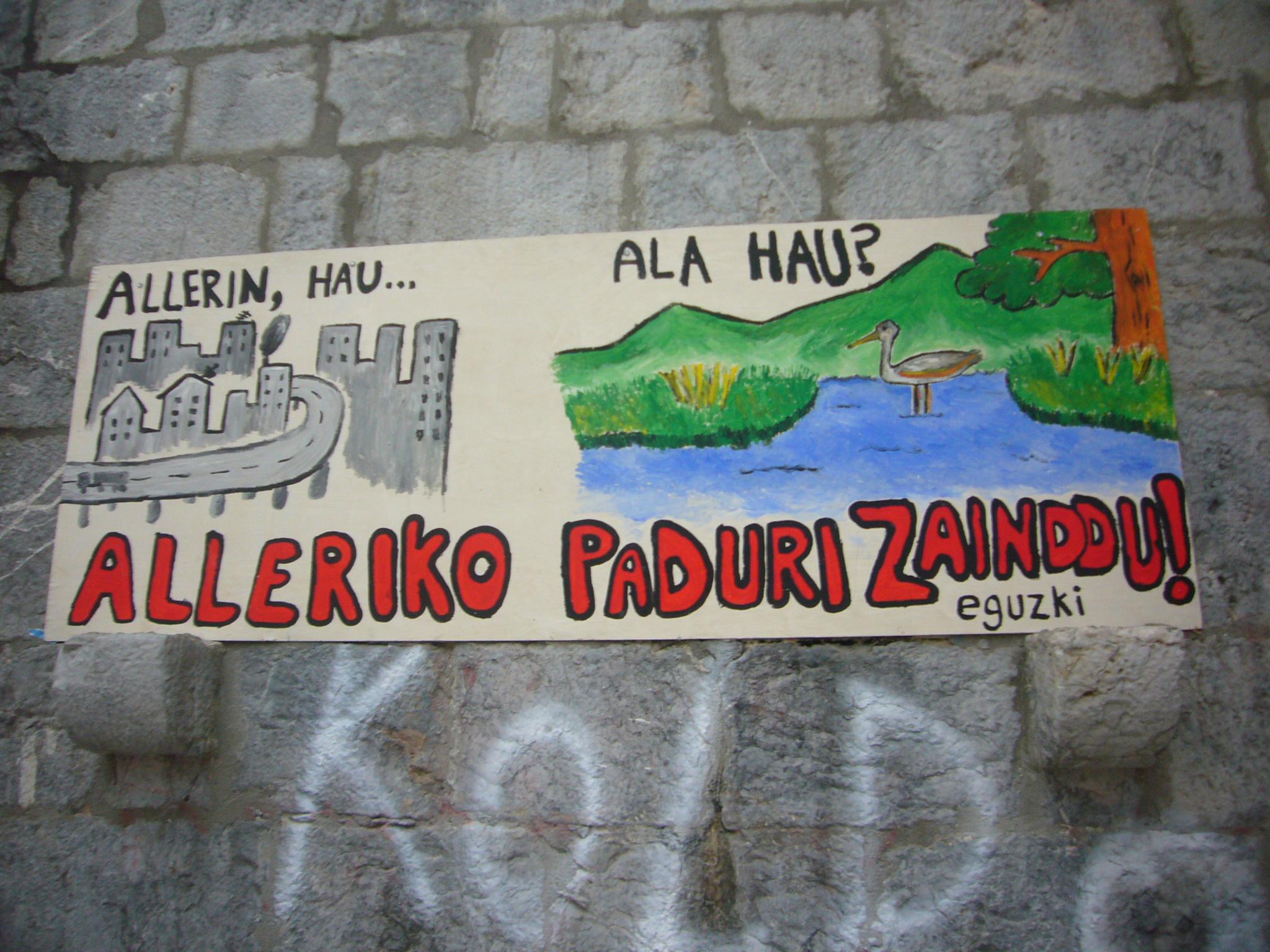 Alleriko paduri zainddu!