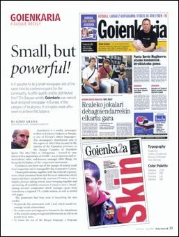 Goienkaria: eredu berritzailea Europako prentsa diseinu arloan