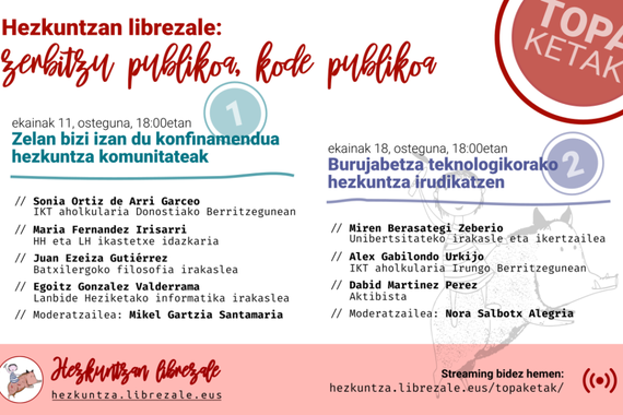 Hezkuntza Librezale topaketak, koronabirusaren krisia eta burujabetza teknologikoa