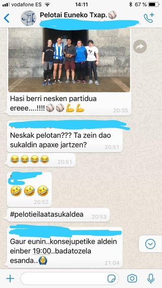 Emakumeei irainak, Azkoitiko pilota txapelketa baten harira