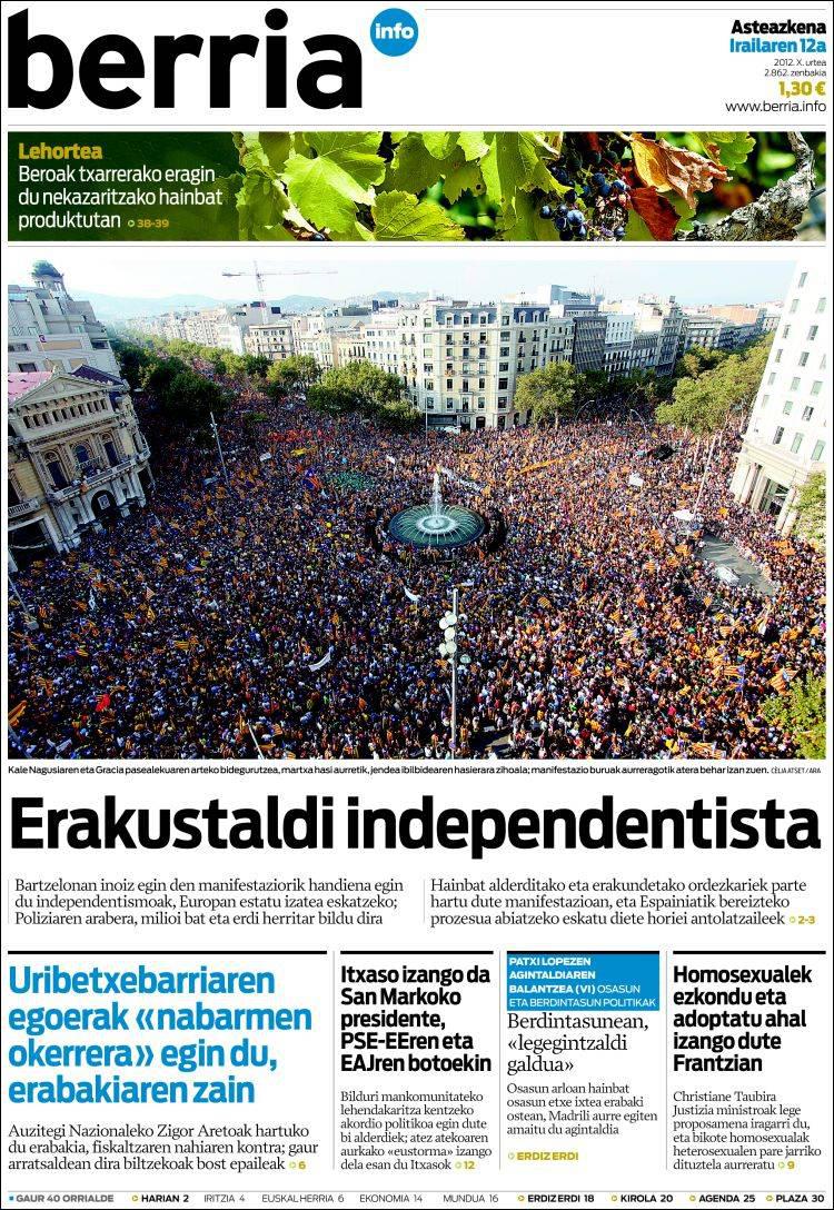 Portada 2012.09.12, Berria