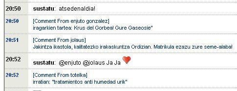 Iragarkiak zuzeneko emanaldian