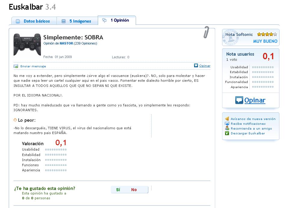 Euskalbar: simplemente sobra