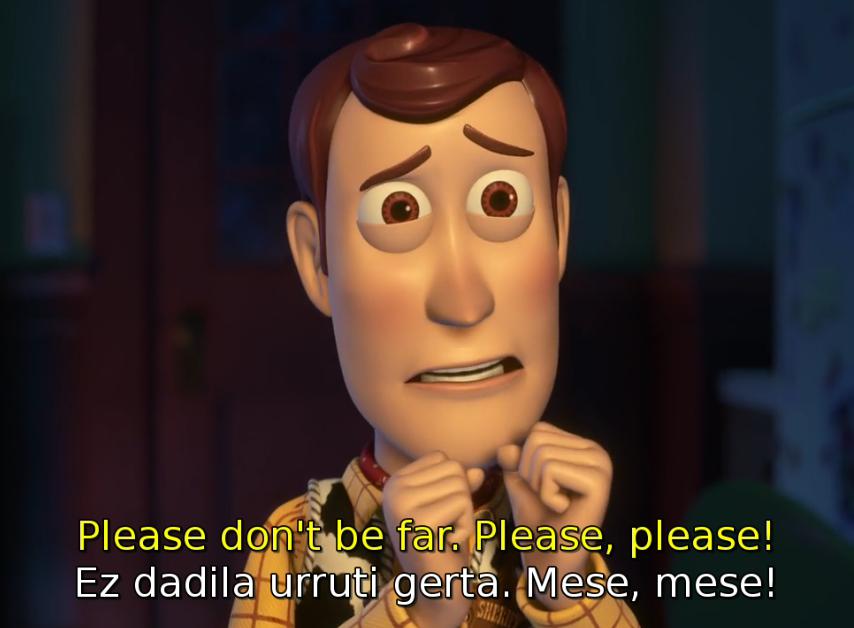 Toy Story 3 azpititulu bikoitzak