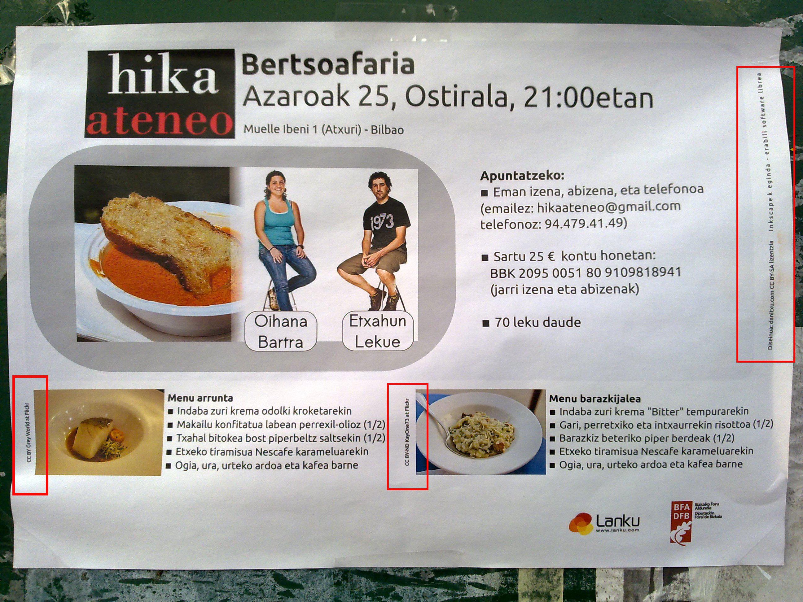Bertso afariaren afitxa