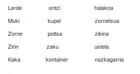 Iraintzeko taula (2): edukiontziak