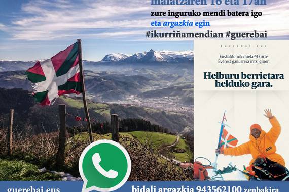 Everesteko espedizioa oroitzeko, gu ere bai ikurrinarekin tontorretara