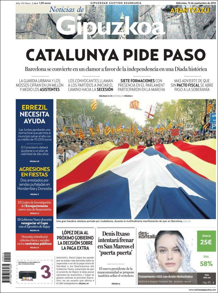 Portada 2012.09.12, Noticias de Gipuzkoa
