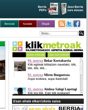 Klikmetroak iframe-a Berrian