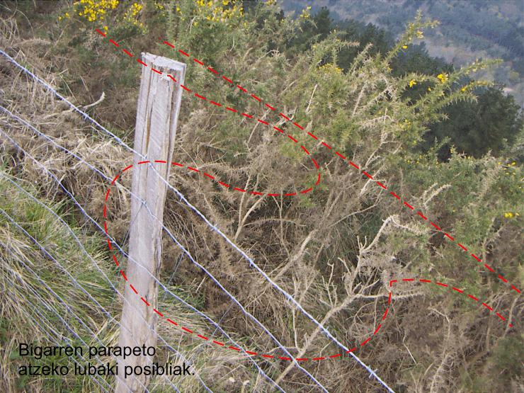 2º parapeto atzeko trintxerak