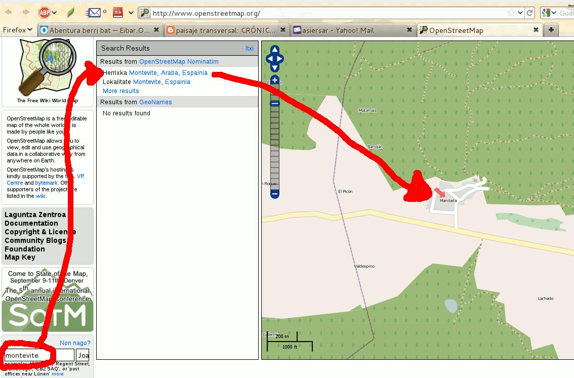 Búsquedas en OSM