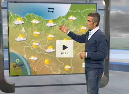 Andoni Aizputu eta eguraldi mapa berria