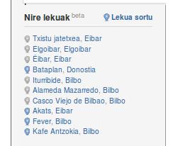Lekuak Tuenti profilean