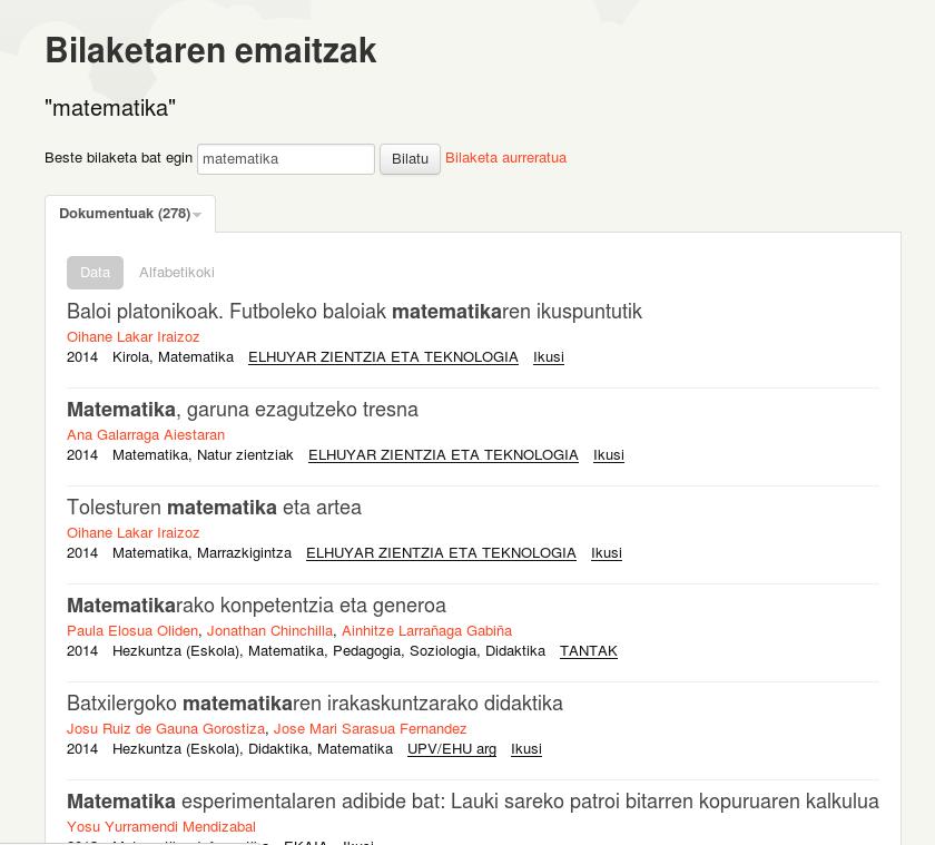 Inguma bilaketa emaitza
