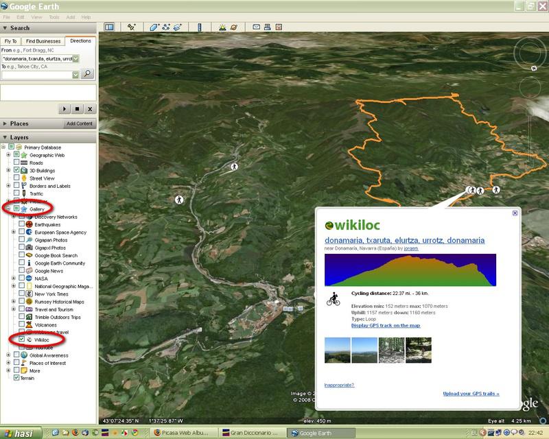 Wikiloc Google Earthen
