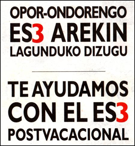 Eroskik lagundu nahi dizu ES3 arekin osoa