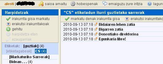 Alesti, euskaraz
