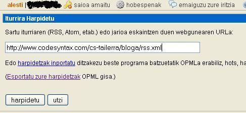 Alesti, harpidetzak gorde