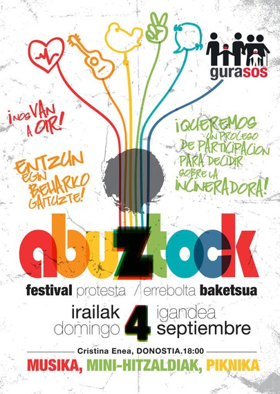 ABUZTOCK jaialdia, herritarren ahotsa entzunarazteko (irailak 4 Donostian)