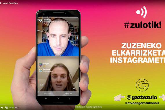 Instagram goraka, bereziki orain zuzenekoekin