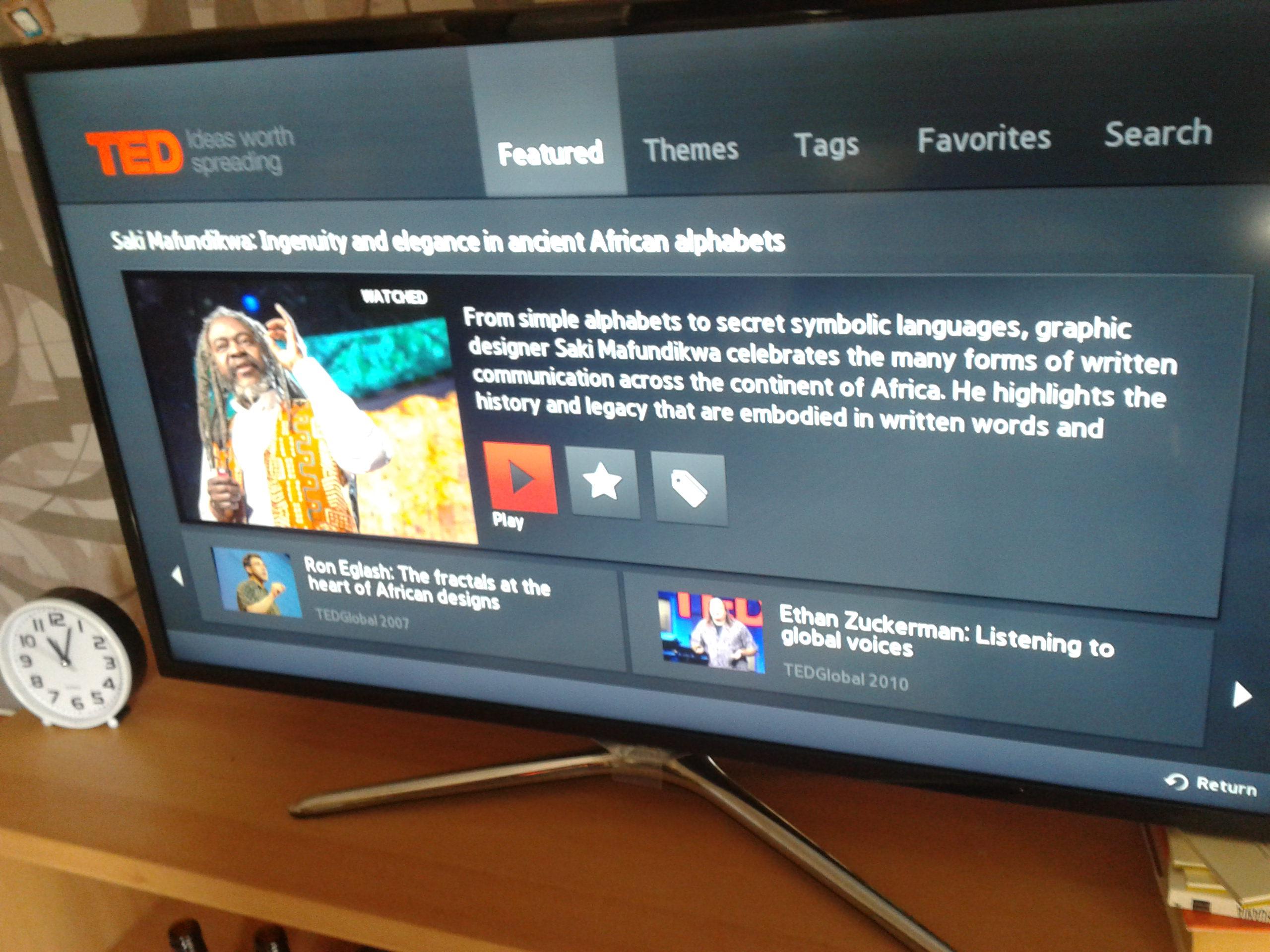 TED aplikazioa SmartTV batean