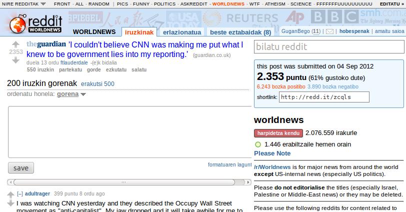 Reddit euskaraz