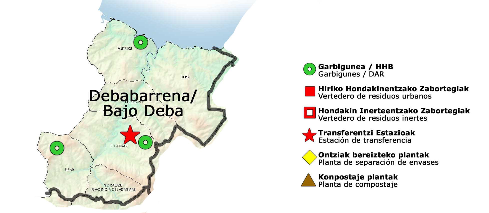Debabarrena Mapa