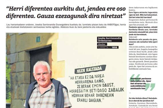 Joseba Sarrionandia itzuli da EH-ra eta Anbotok dakar esklusiba