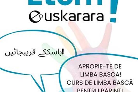 "Etorri euskarara!", euskara ez dakiten gurasoentzat doako eskolak ikastetxean bertan