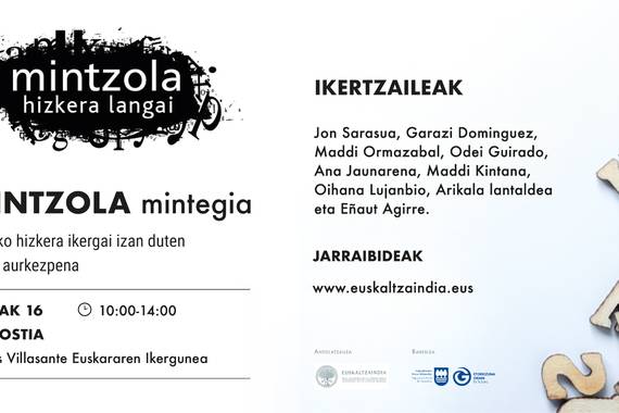 Mintzola Mintegia 2024, egungo ahozkotasunaz azterketak