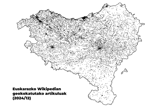 Euskal Herrian geokokatutako Wikipediako artikuluak