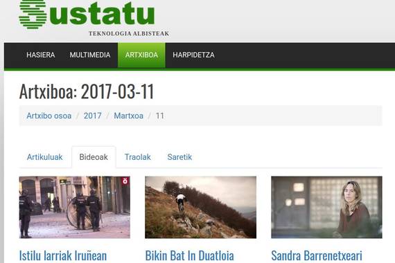 Sustaturen artxiboa, are osatuagoa Umap eta TBX-ko edukiekin