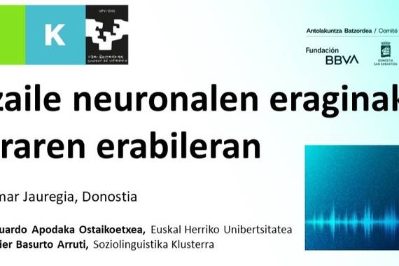 Uda ikastaroa: Itzultzaile neuronalen eraginak euskararen erabileran