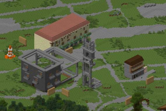 MetaBergara bat eraikitzen Minecraften