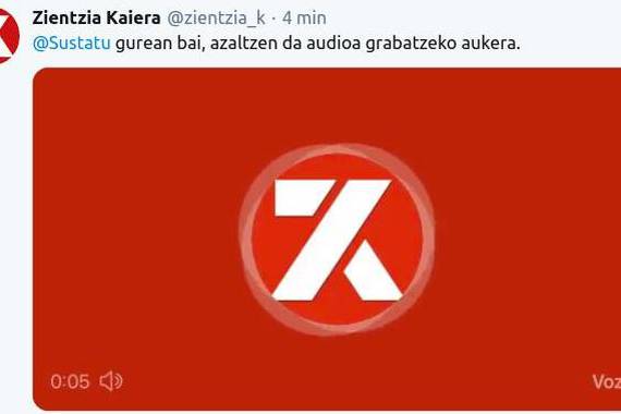 Ahots-mezuekin aprobak egiten hasi da Twitter