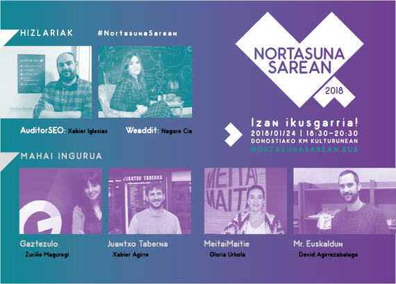 "Nortasuna sarean" doako jardunaldia Donostian urtarrilaren 24an
