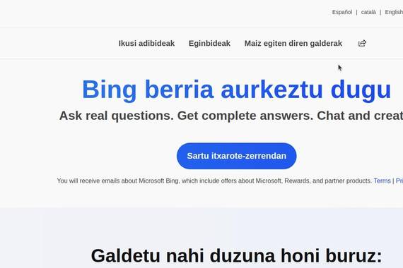 "Bilaketa adimentsua hemen da", diote Googlek eta Microsoftek (spoiler: oraindik ez)
