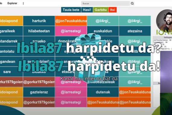 Takatekla jokatzen zuzenean, Twitch bidezko euskarazko jokoarekin gozatzen