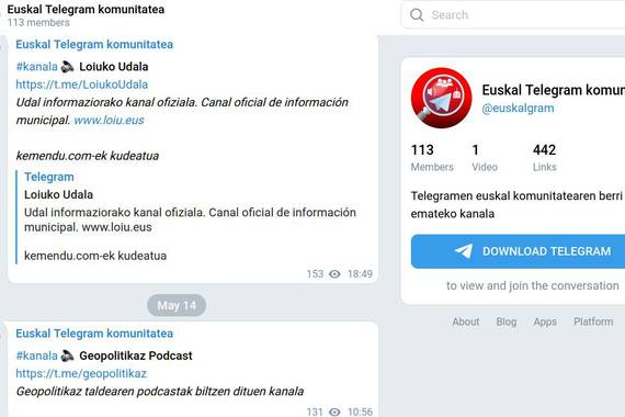 Telegrameko euskal kanal irekietara sartzeko, aurrebista praktiko bat
