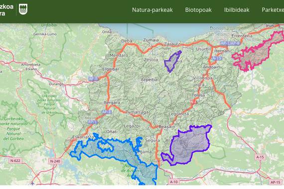 Gipuzkoa Natura webgune berria: ibilbideak eta parke naturalak