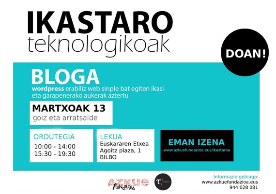 Blog ikastaroa doan, WordPress erabiliz